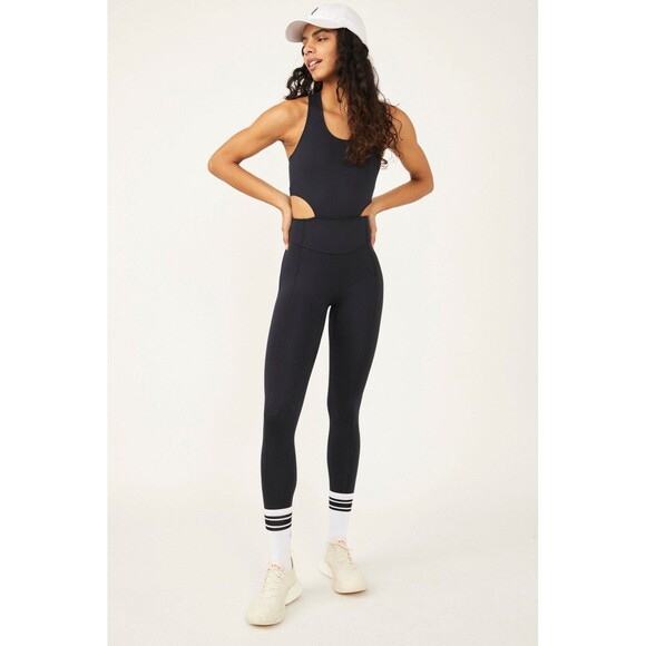 Free People x FP MOVEMENT Back It Up BodySuit Medium Black $98 - Picture 2 of 14